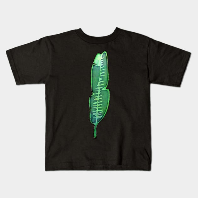 Banana Leaf Kids T-Shirt by bruxamagica